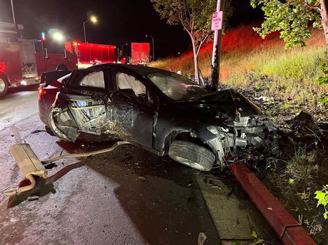 Speeding car crashes in Richmond, firefighters say